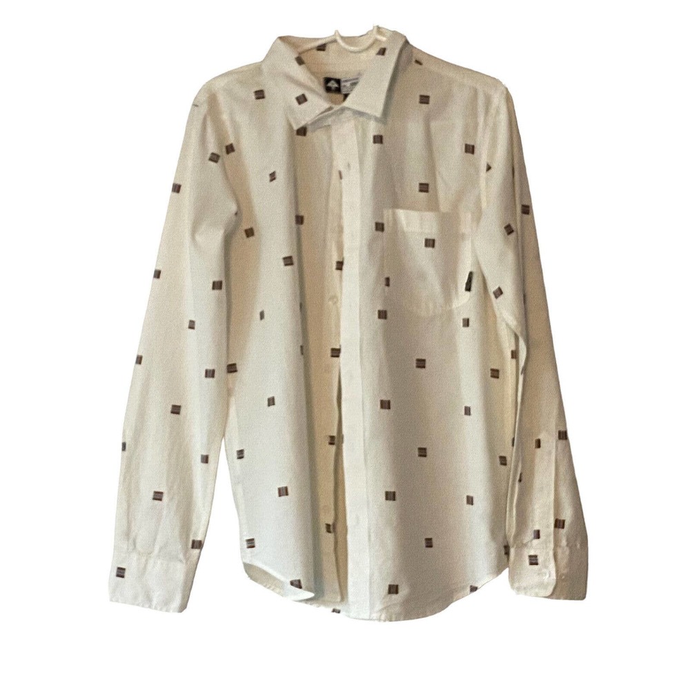 LRG Lifted Research Group Men's Long Sleeve Button Up Shirt Size L NWT